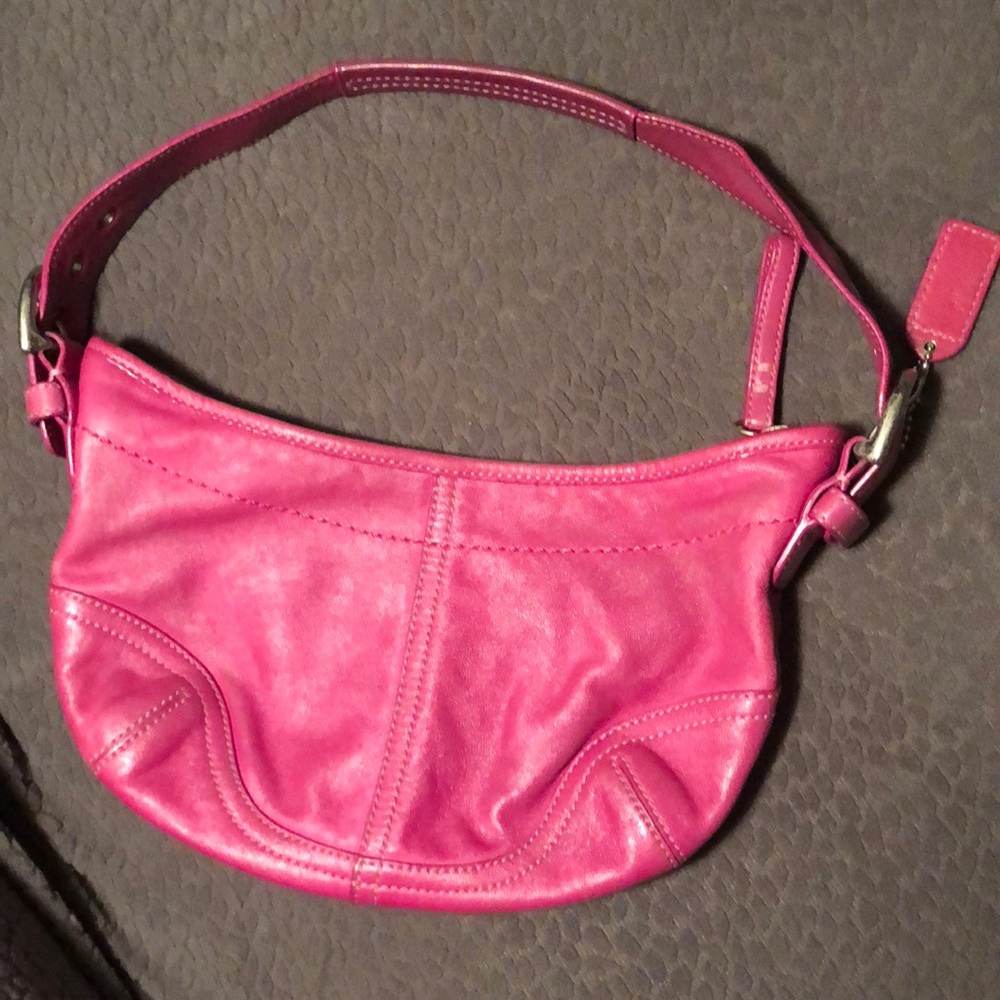 Pink Leather Coach Bag